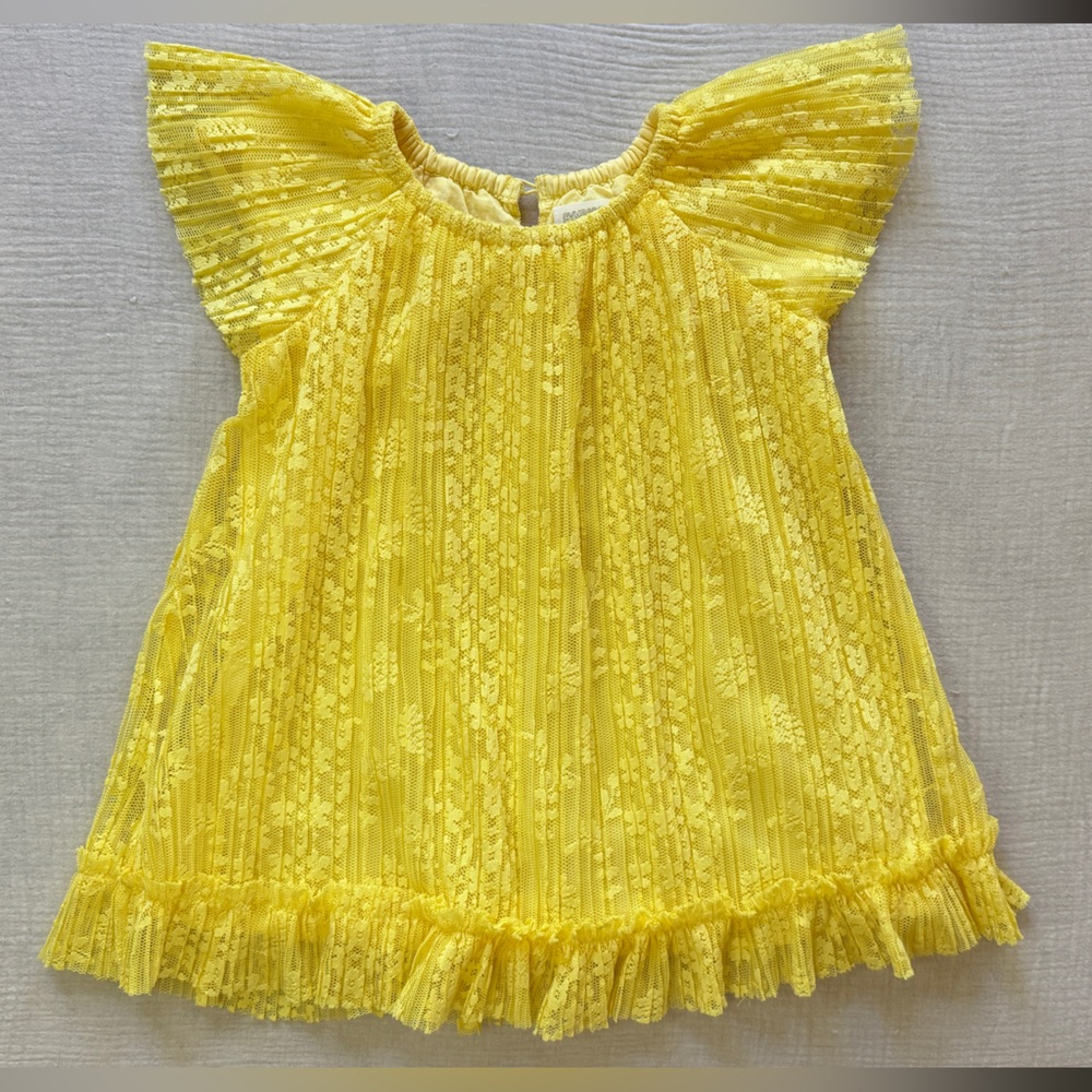 Gymboree Baby Yellow Lace Easter Dress